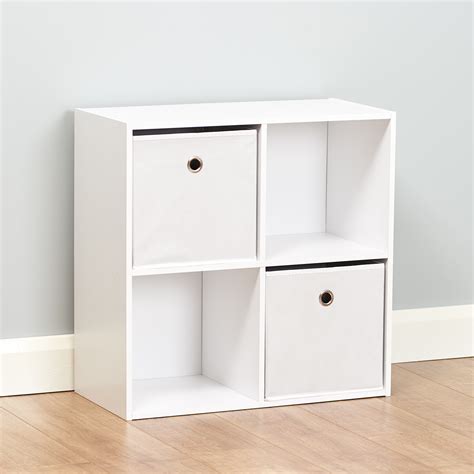 White Storage Fabric Box Set with Lids